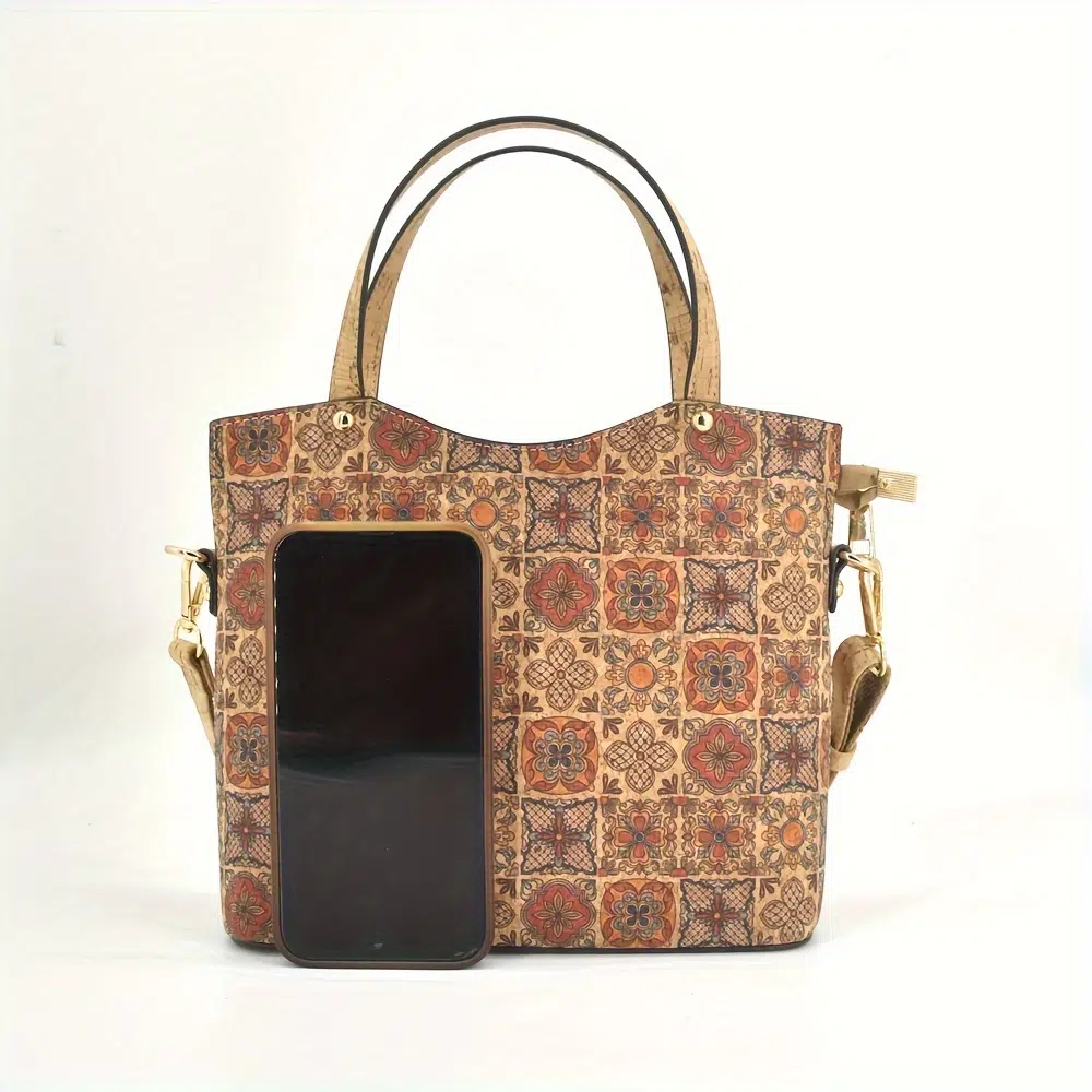 Floral Print Cork Tote Bag 2 Floral Print Cork Tote Bag - Image 2