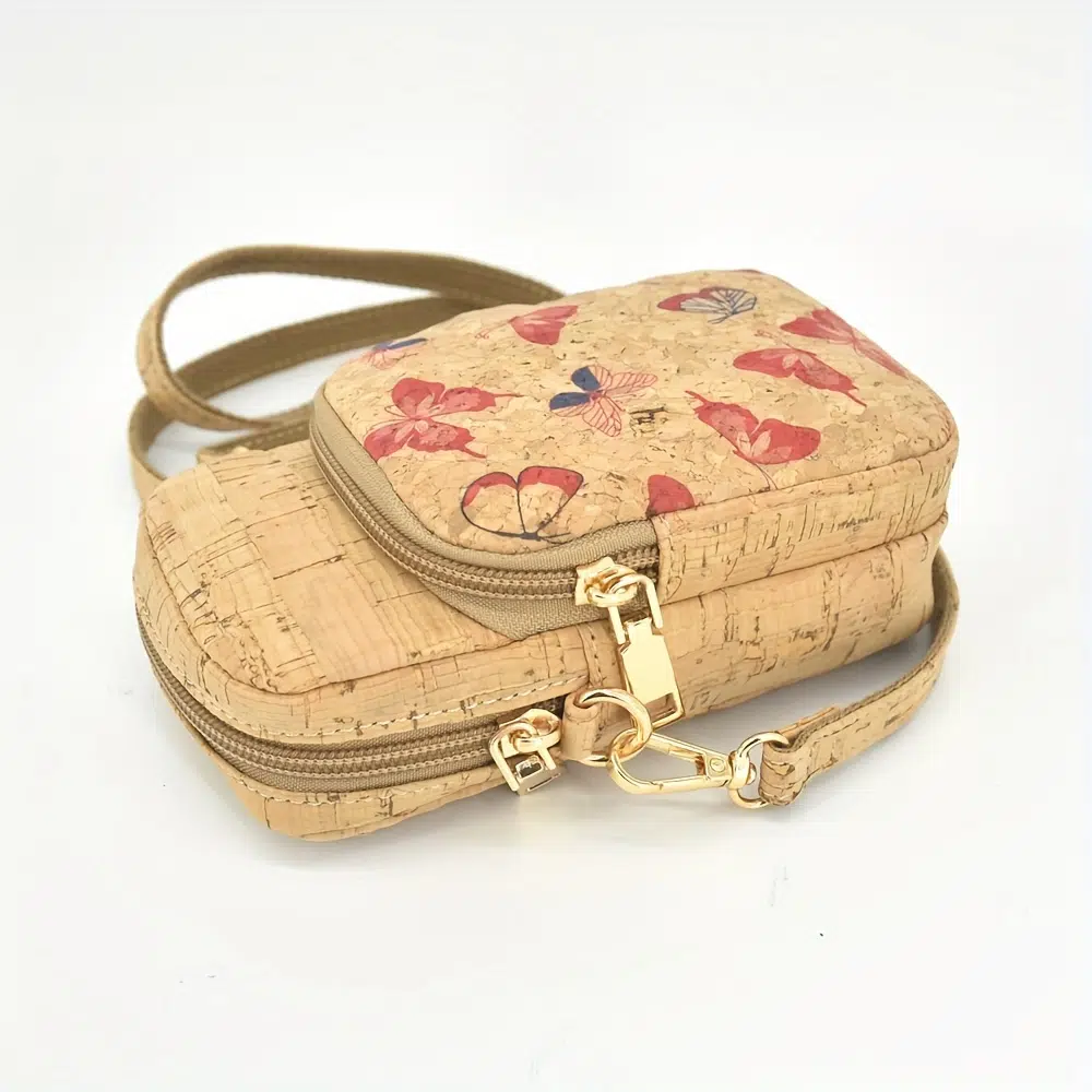 Fashion Printed Cork Crossbody Bag - Imagen 3