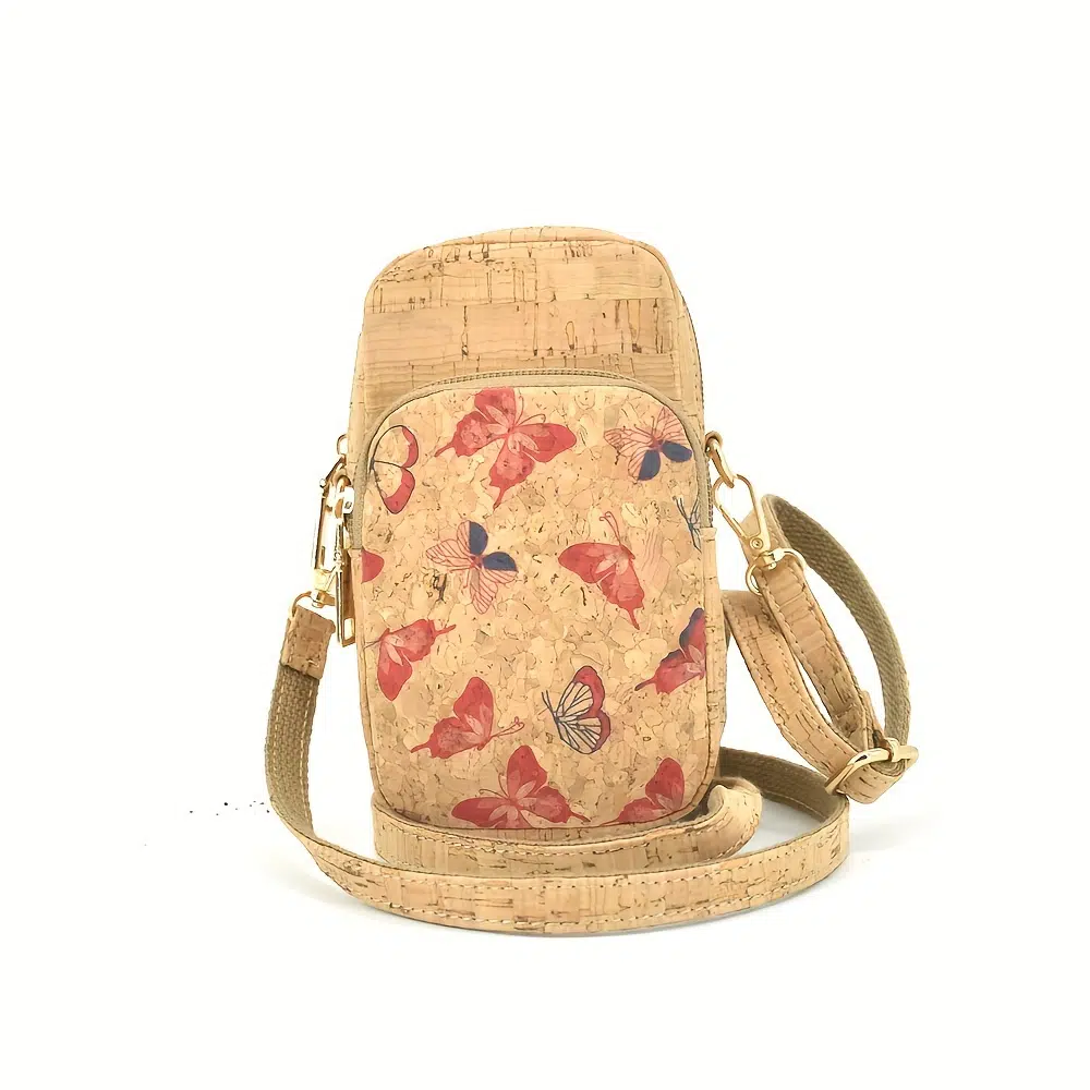 Bolso cruzado de corcho con estampado de moda